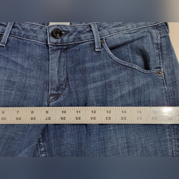 Hudson Mid-Rise Blue Skinny Jeans Flap Rear Pockets Size 29 - Picture 6 of 11
